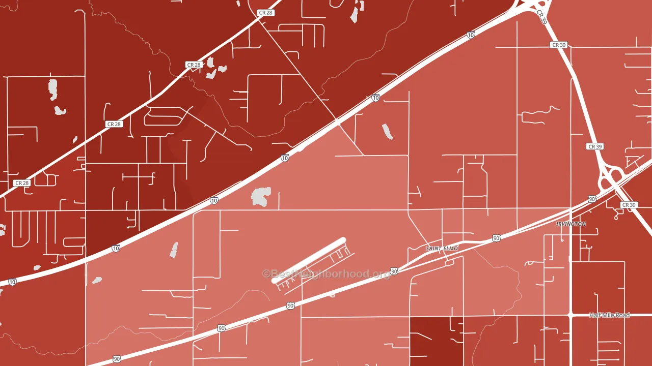 36568, AL block-group political-lean map