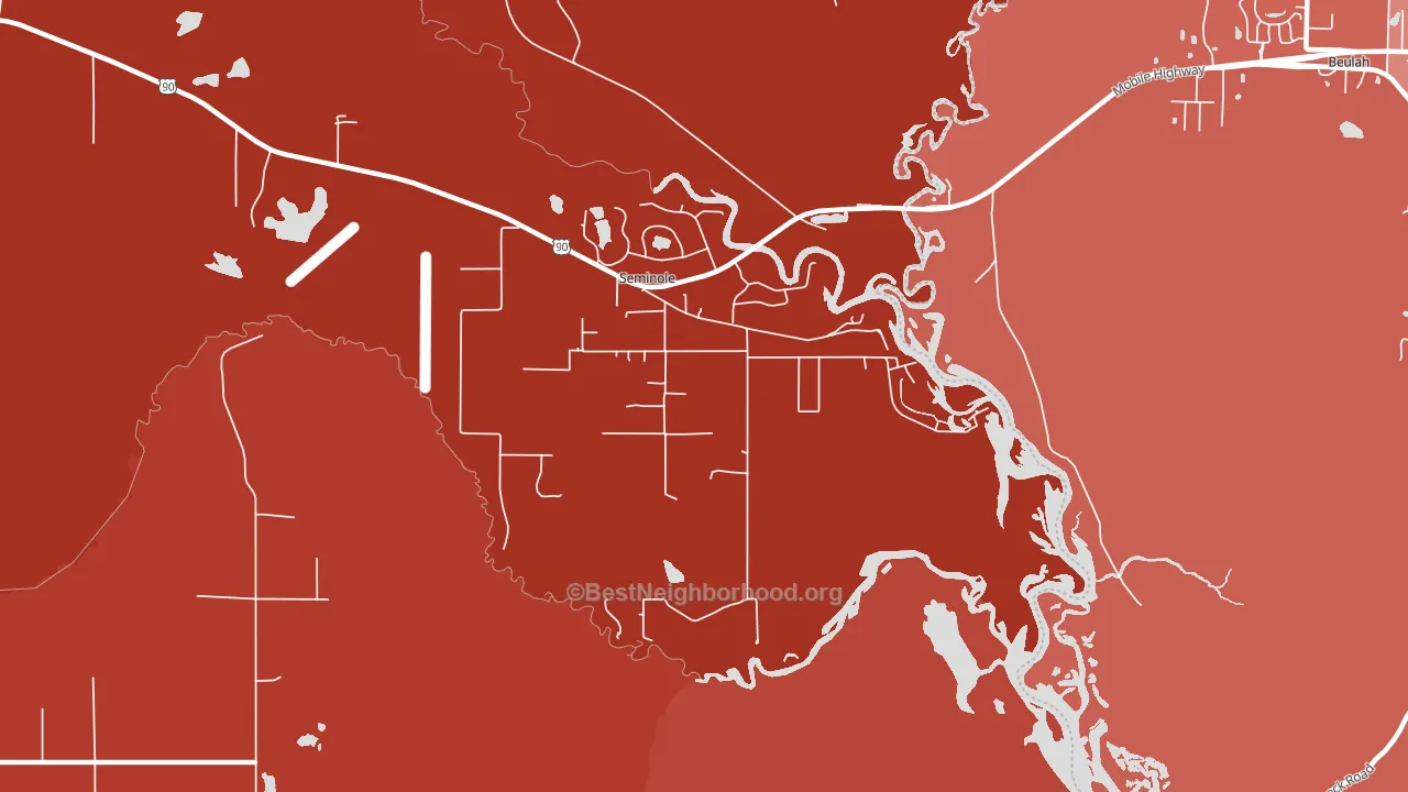 36574, AL block-group political-lean map