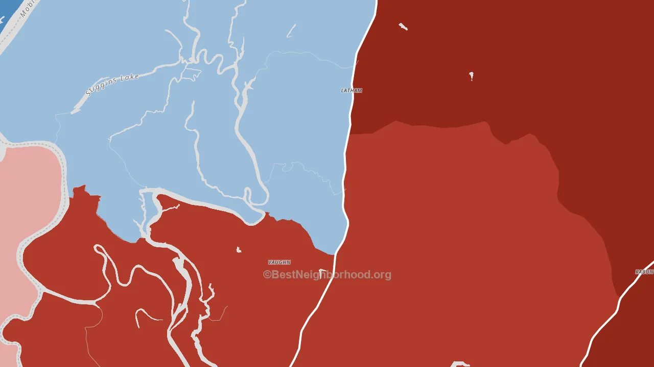 36579, AL block-group political-lean map
