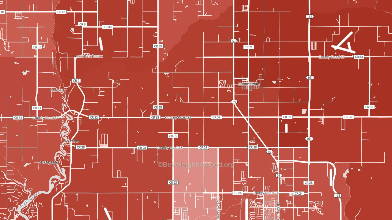 36580, AL block-group political-lean map