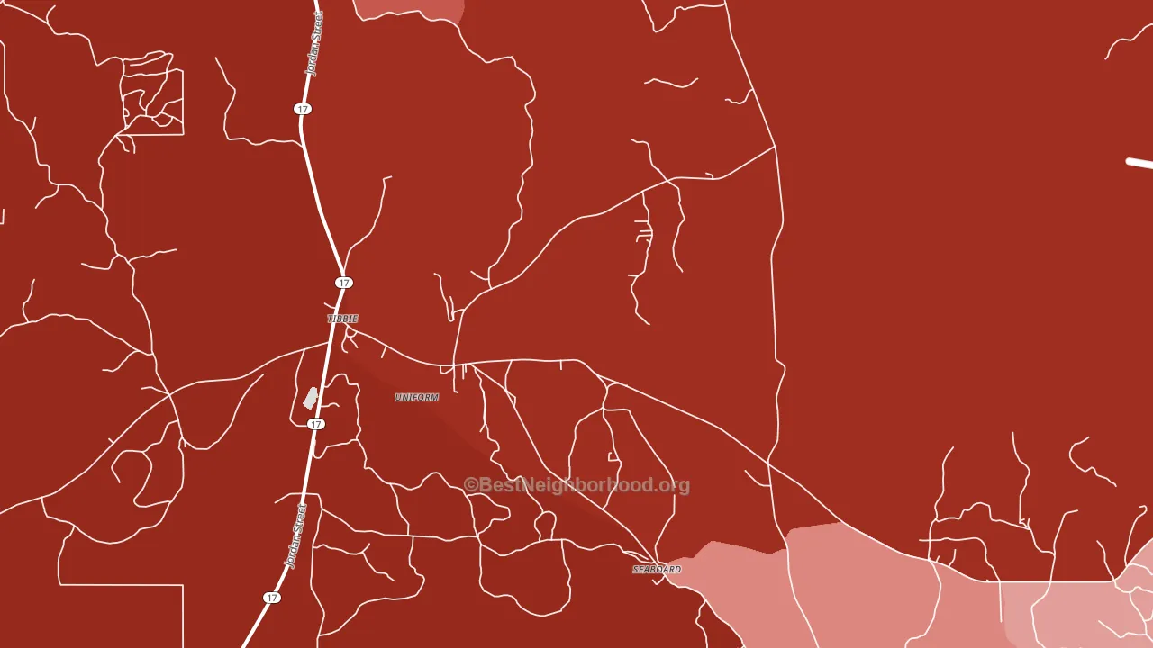 36583, AL block-group political-lean map