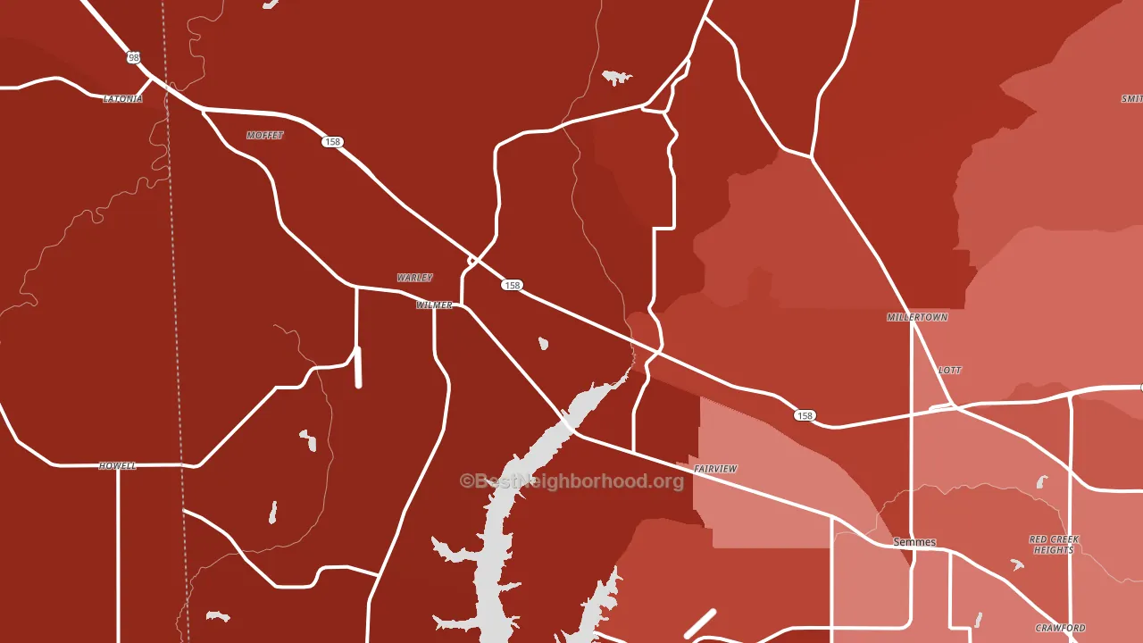 36587, AL block-group political-lean map