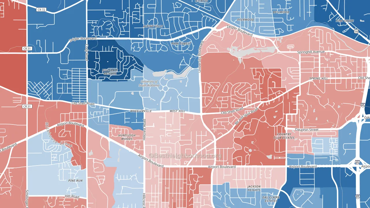 36688, AL block-group political-lean map
