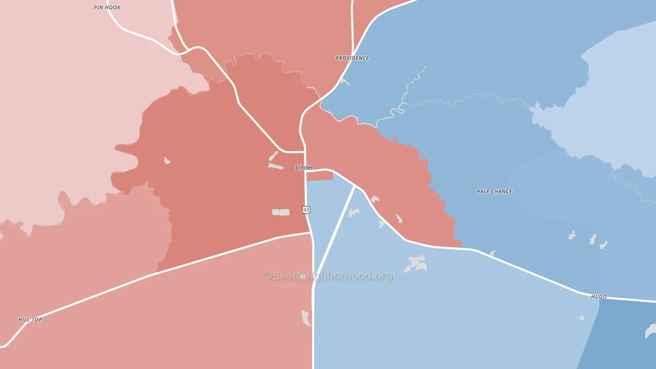 36748, AL block-group political-lean map