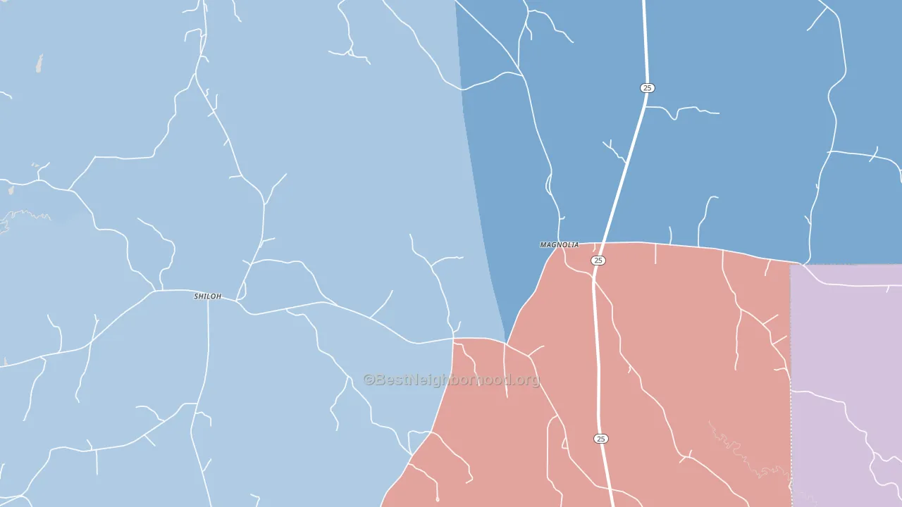 36754, AL block-group political-lean map