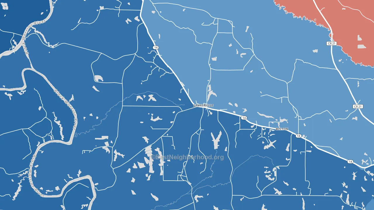 36776, AL block-group political-lean map