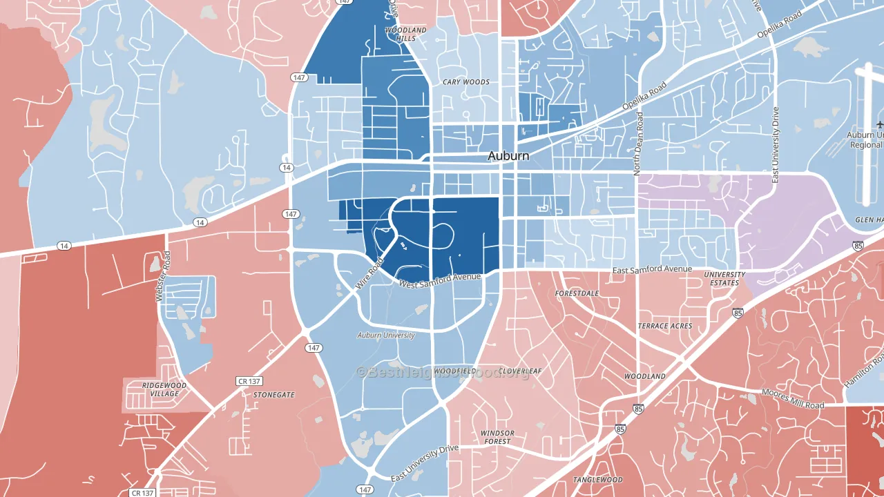 36849, AL block-group political-lean map