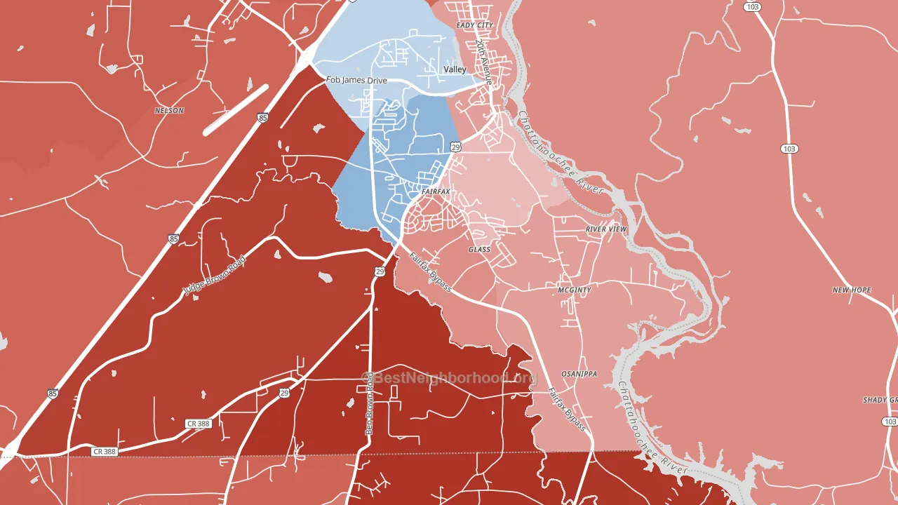 36854, AL block-group political-lean map