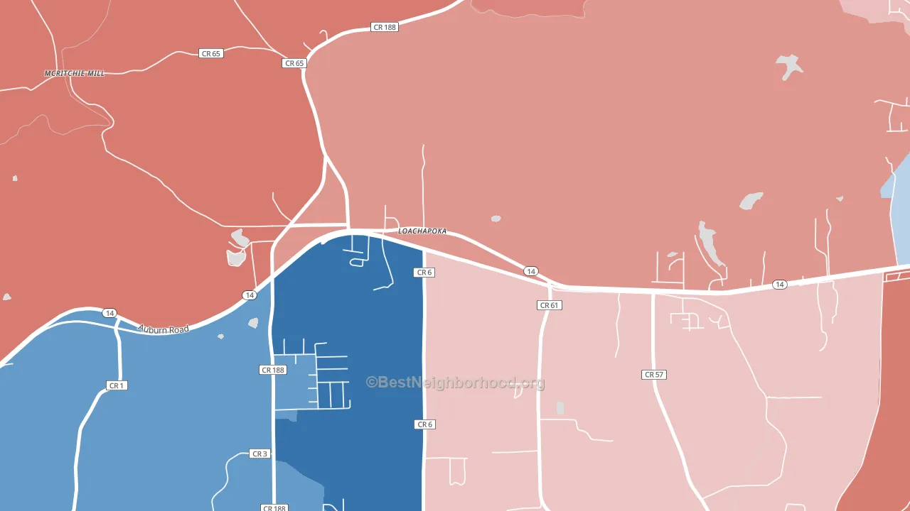 36865, AL block-group political-lean map