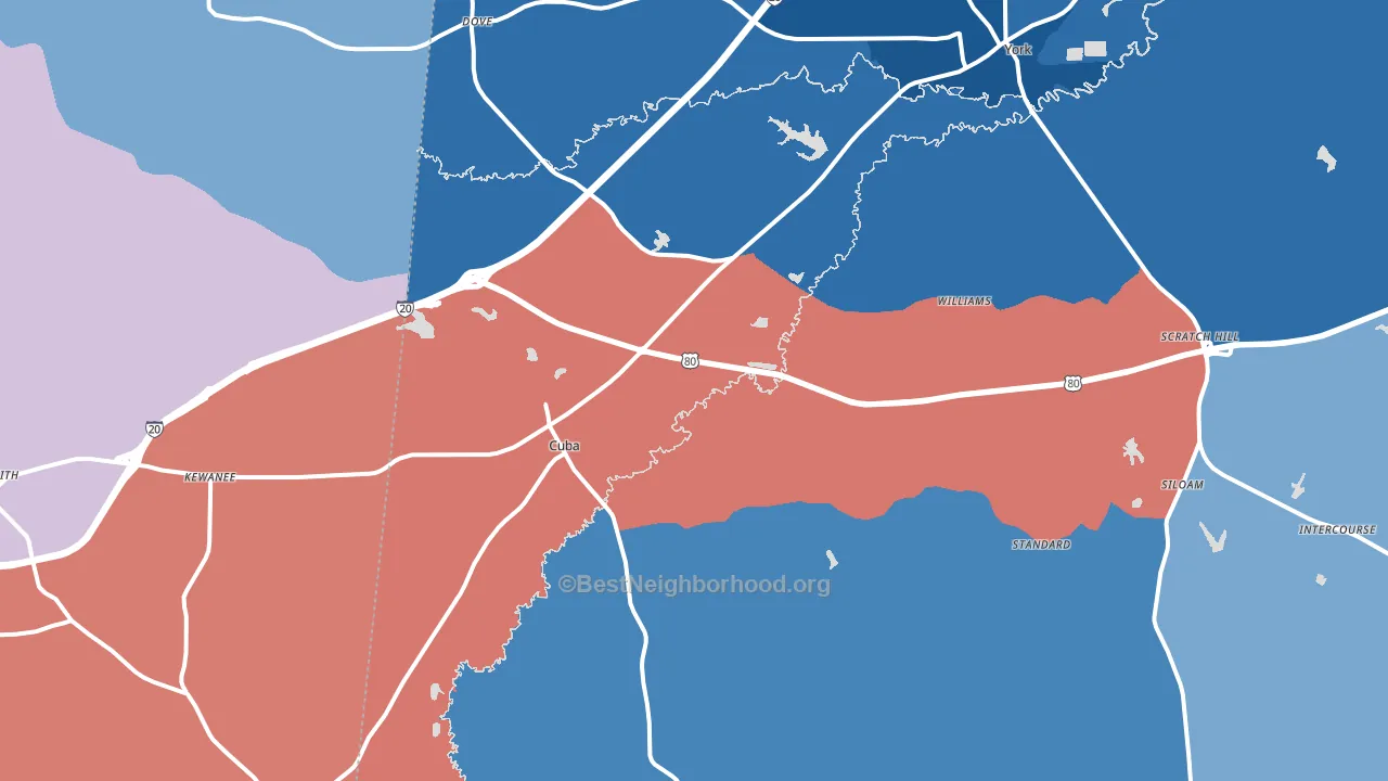 36907, AL block-group political-lean map