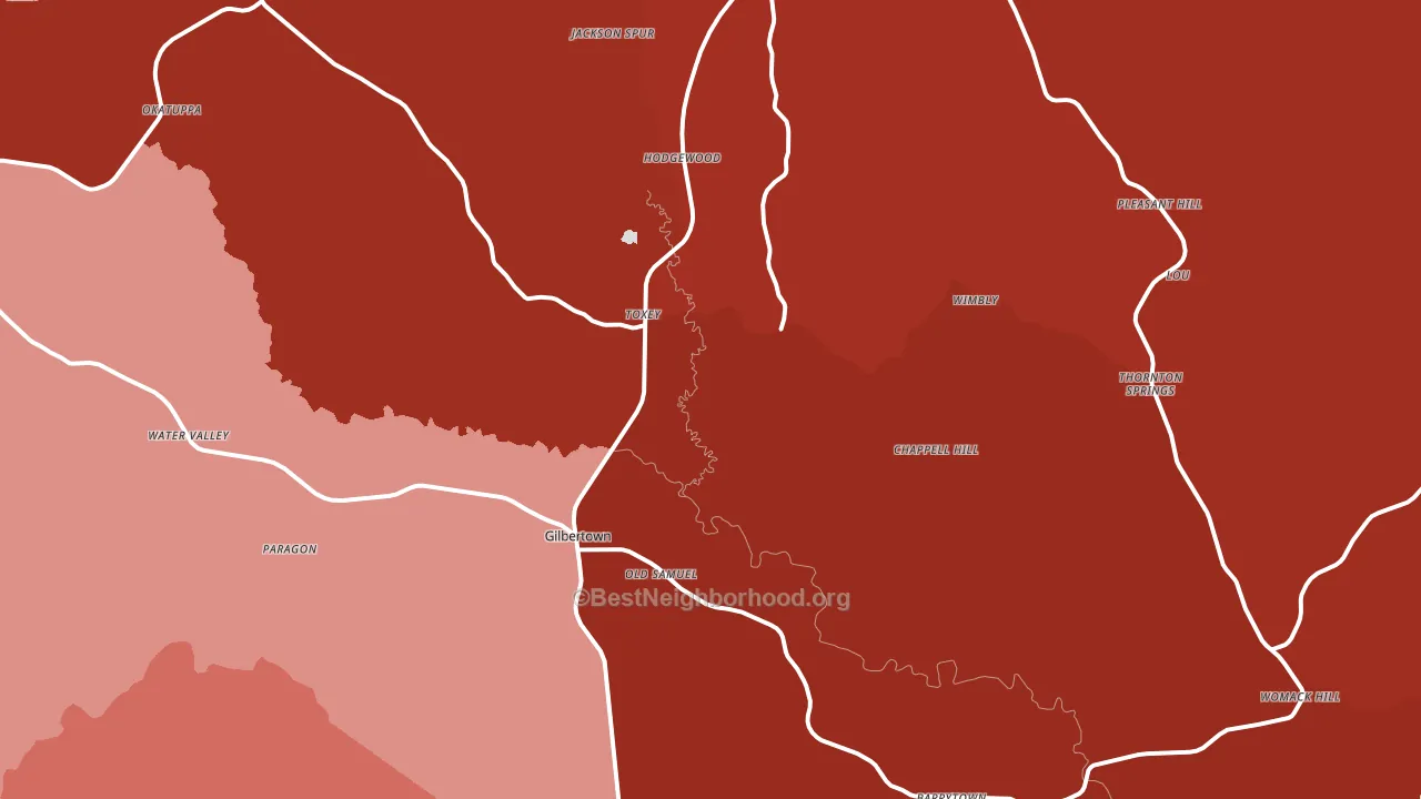 36908, AL block-group political-lean map