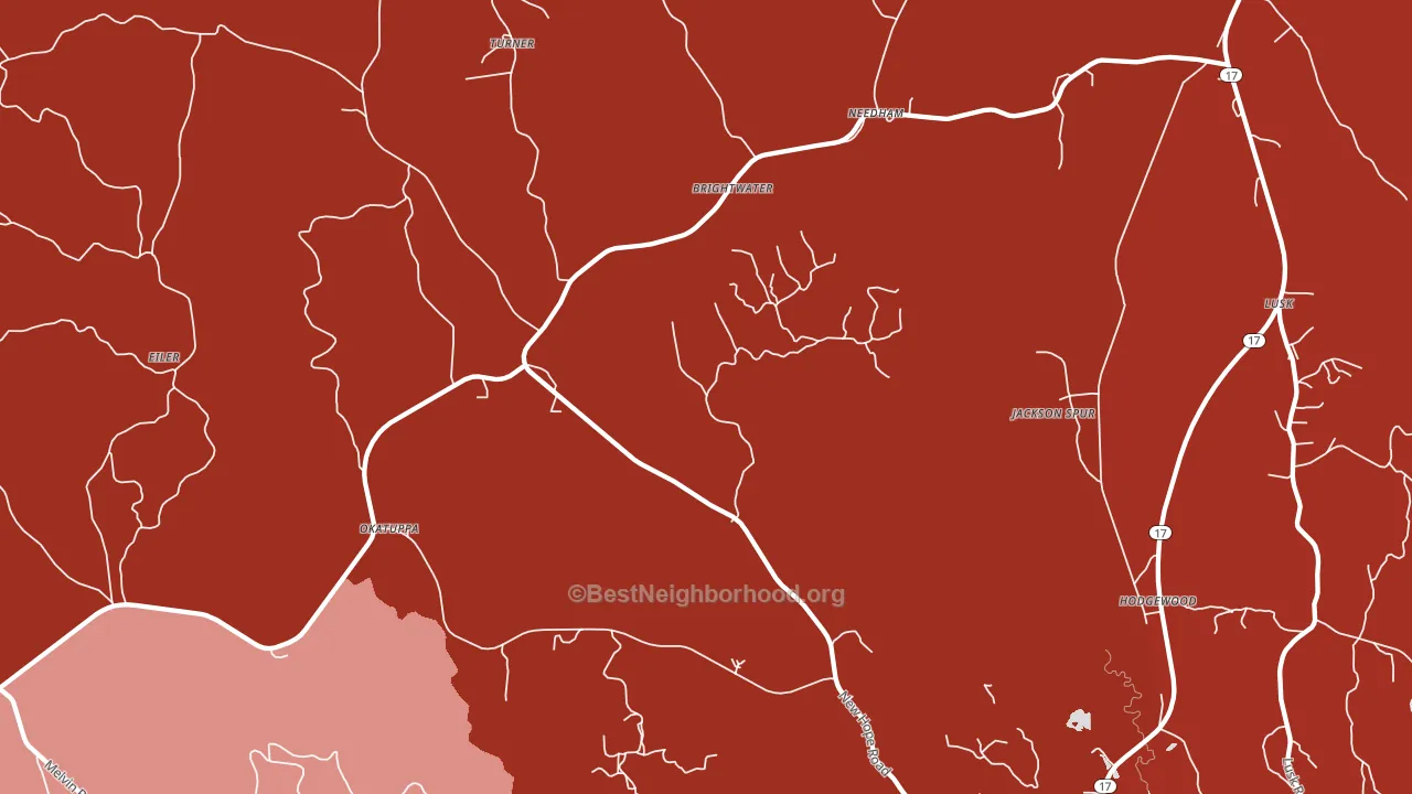 36915, AL block-group political-lean map