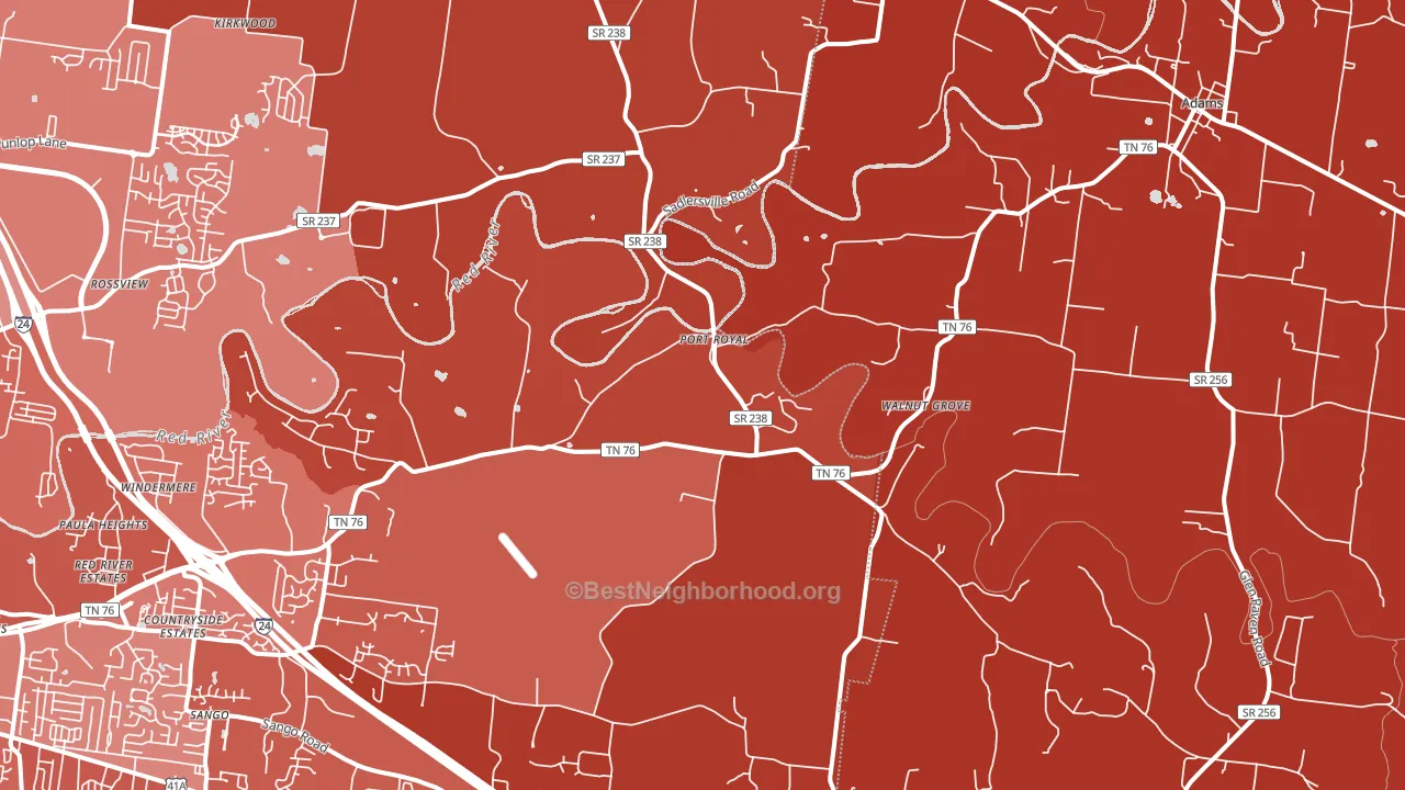 37010, TN block-group political-lean map