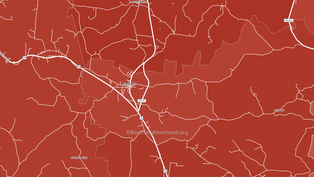 37012, TN block-group political-lean map