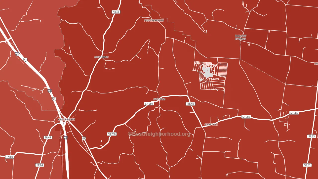 37018, TN block-group political-lean map