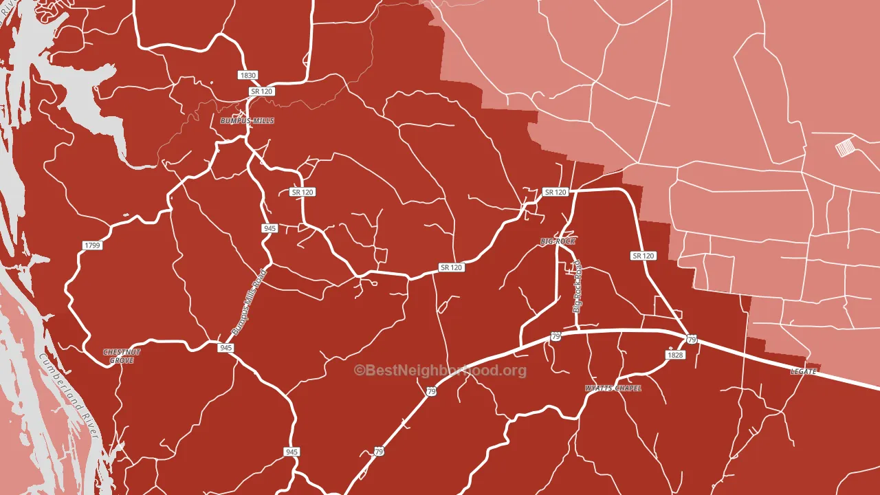 37023, TN block-group political-lean map