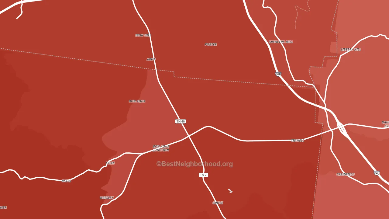 37025, TN block-group political-lean map