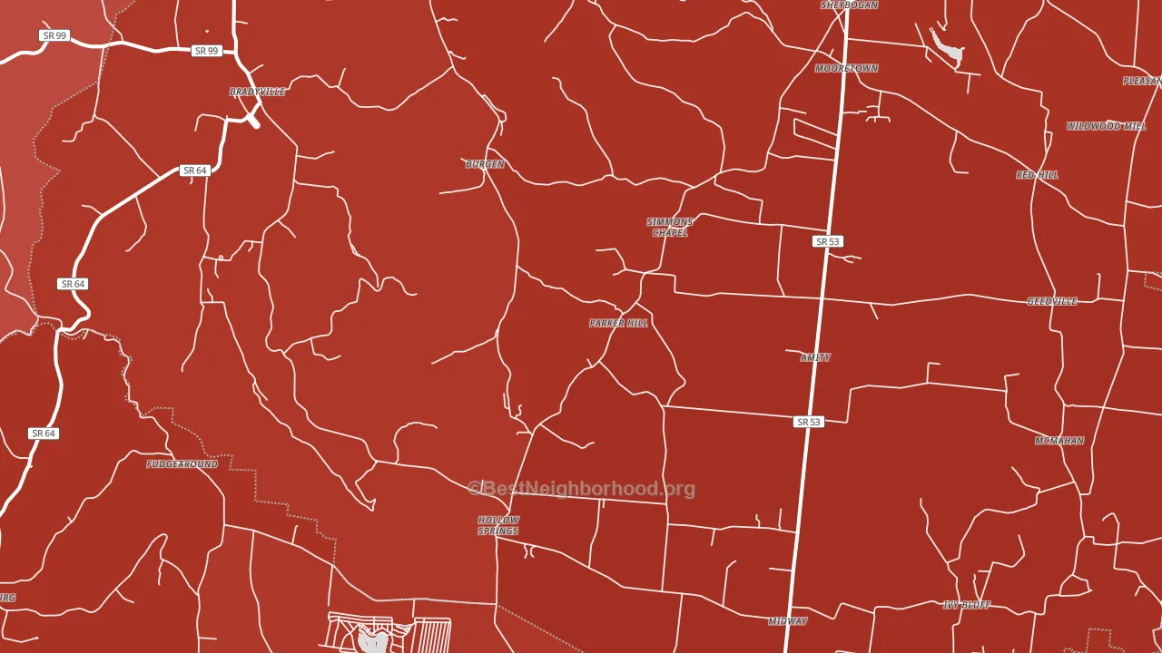 37026, TN block-group political-lean map