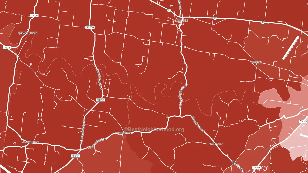 37032, TN block-group political-lean map