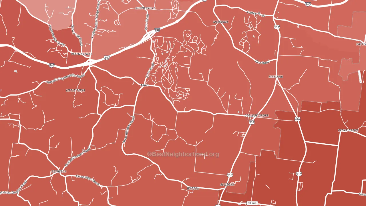 37046, TN block-group political-lean map
