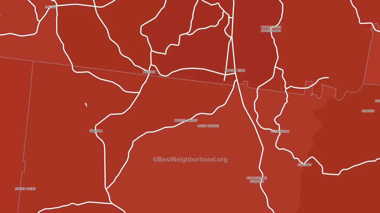 37051, TN block-group political-lean map