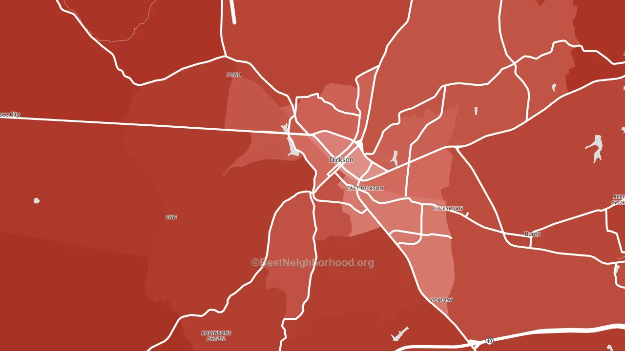 37055, TN block-group political-lean map