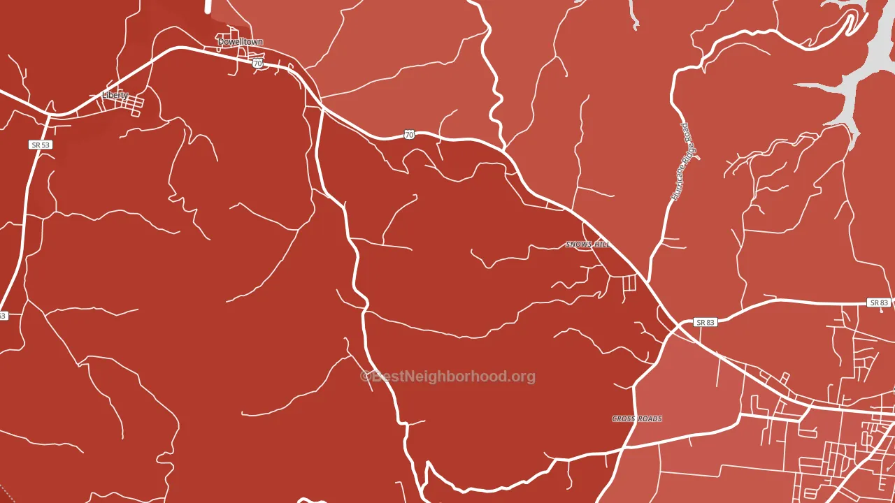 37059, TN block-group political-lean map