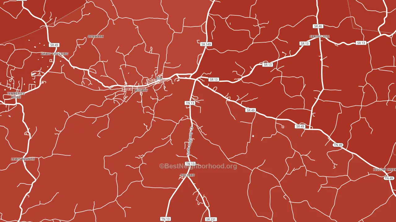 37061, TN block-group political-lean map