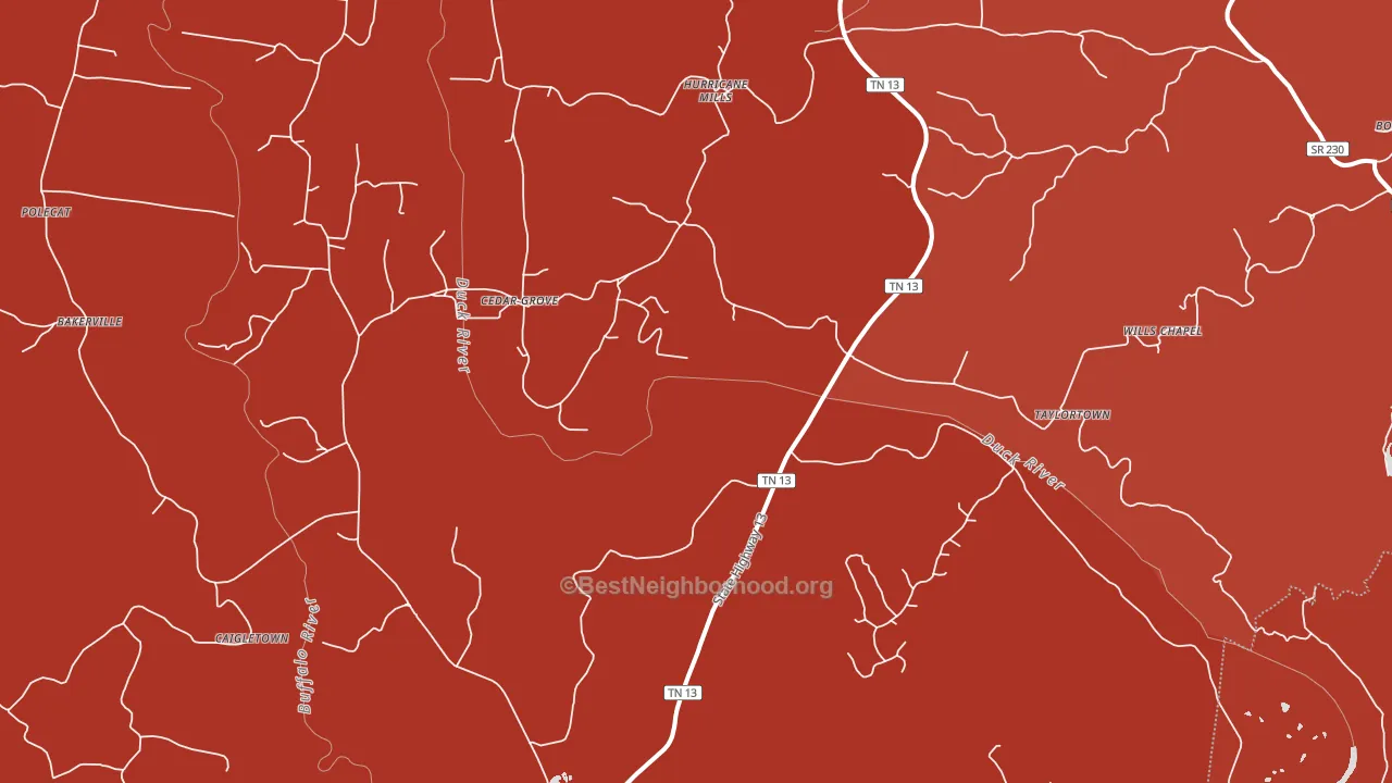 37078, TN block-group political-lean map