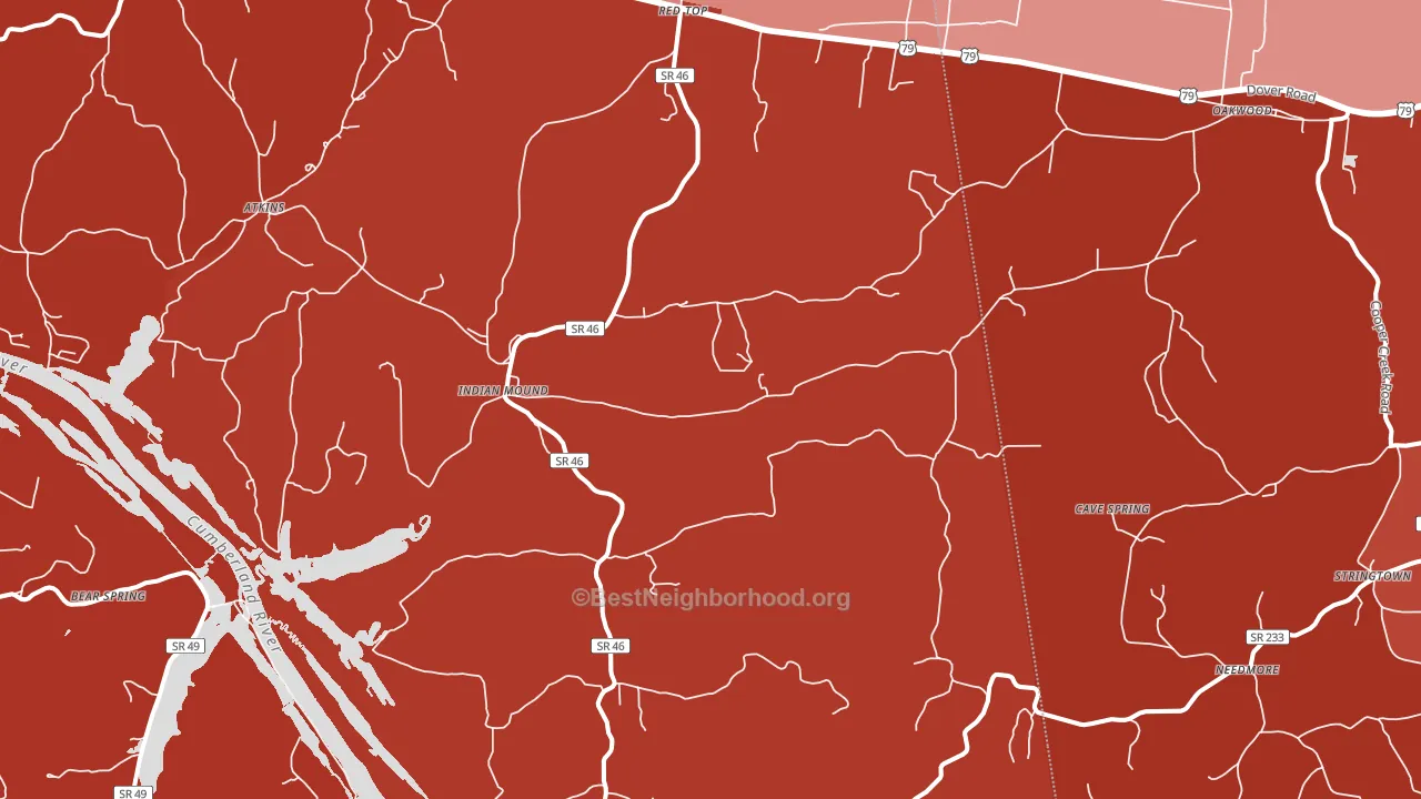 37079, TN block-group political-lean map