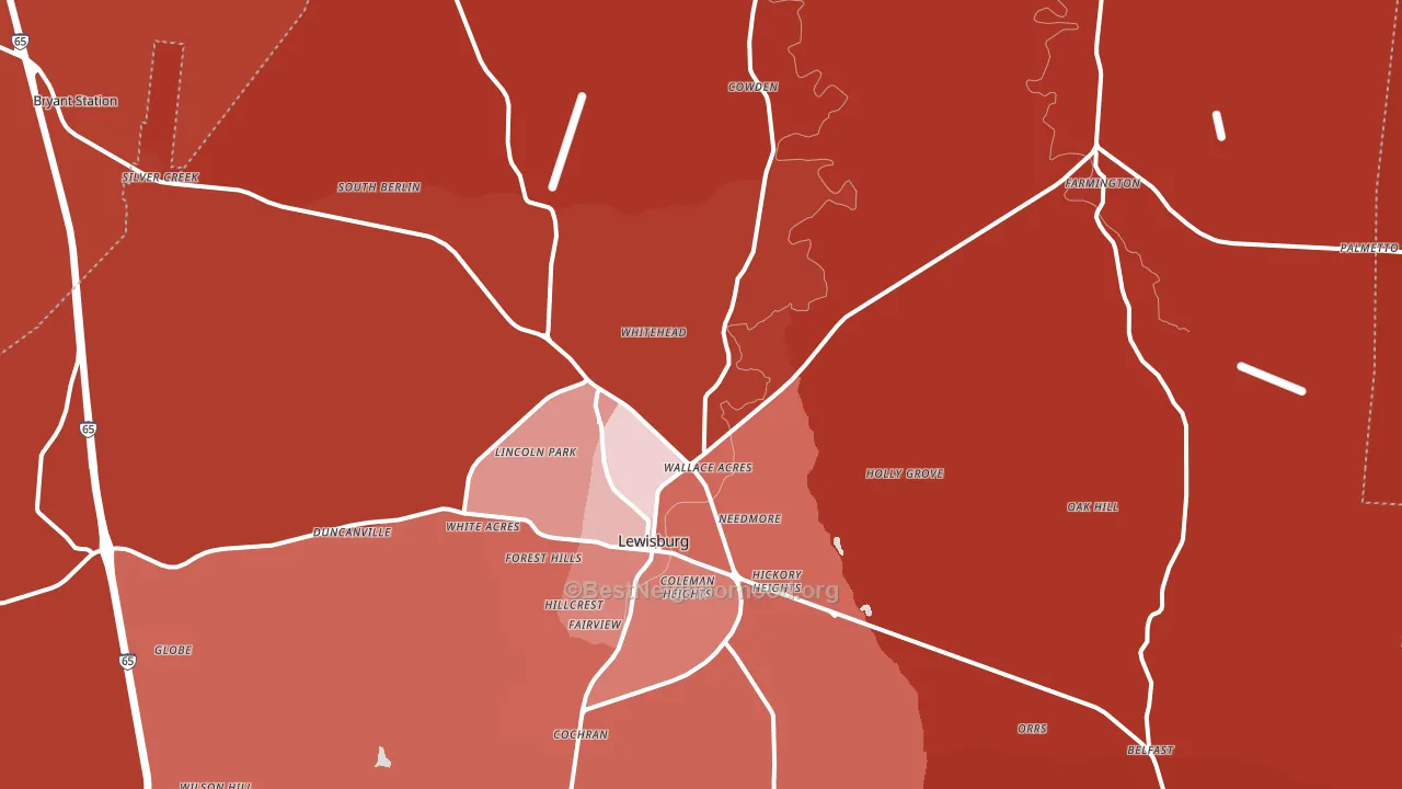 37091, TN block-group political-lean map
