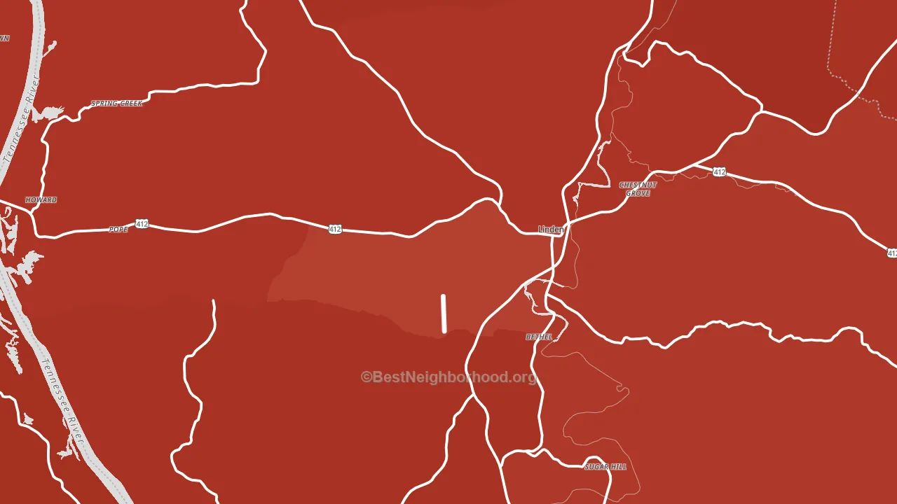 37096, TN block-group political-lean map