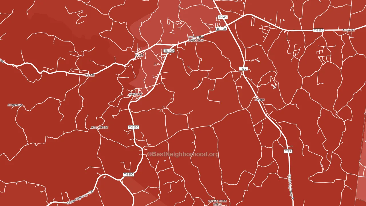 37098, TN block-group political-lean map