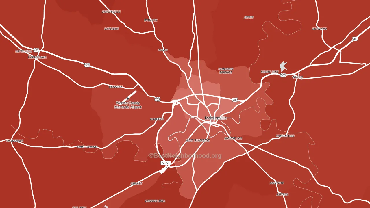 37110, TN block-group political-lean map