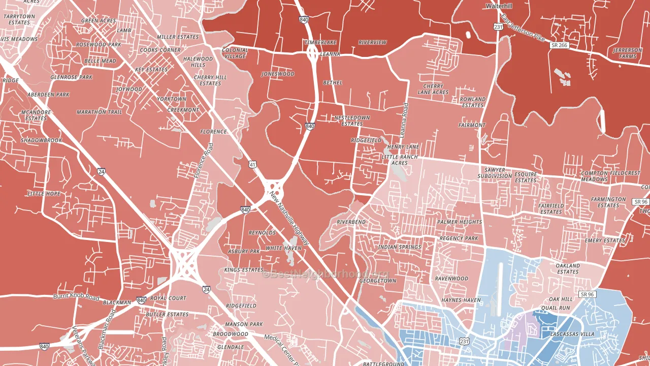 37129, TN block-group political-lean map