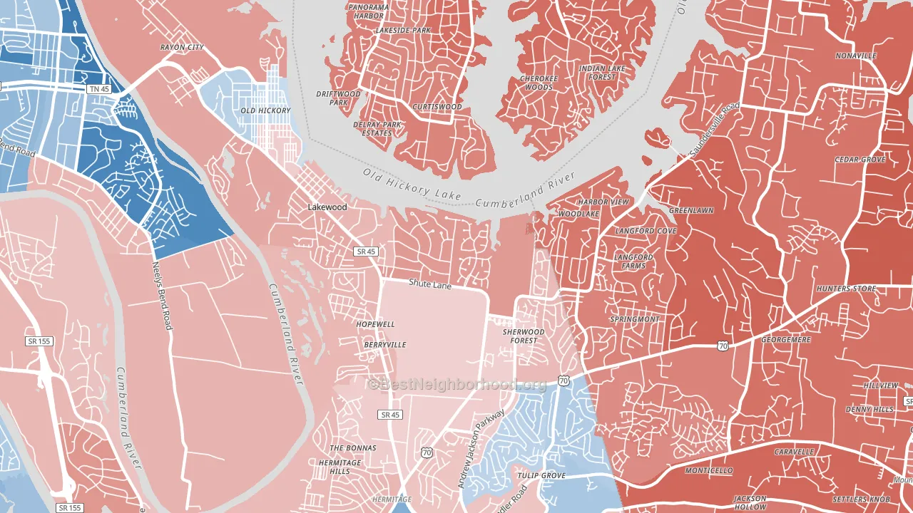37138, TN block-group political-lean map