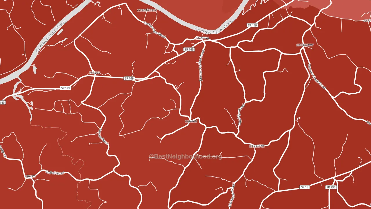 37142, TN block-group political-lean map