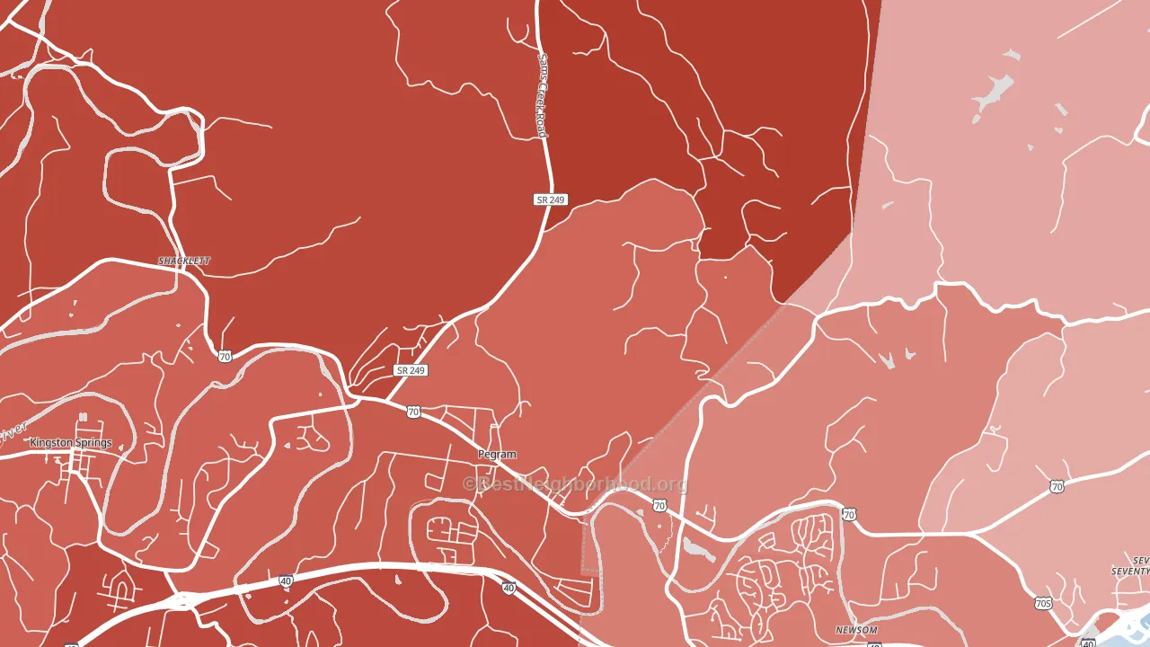 37143, TN block-group political-lean map