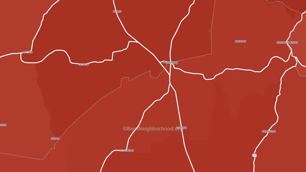 37144, TN block-group political-lean map