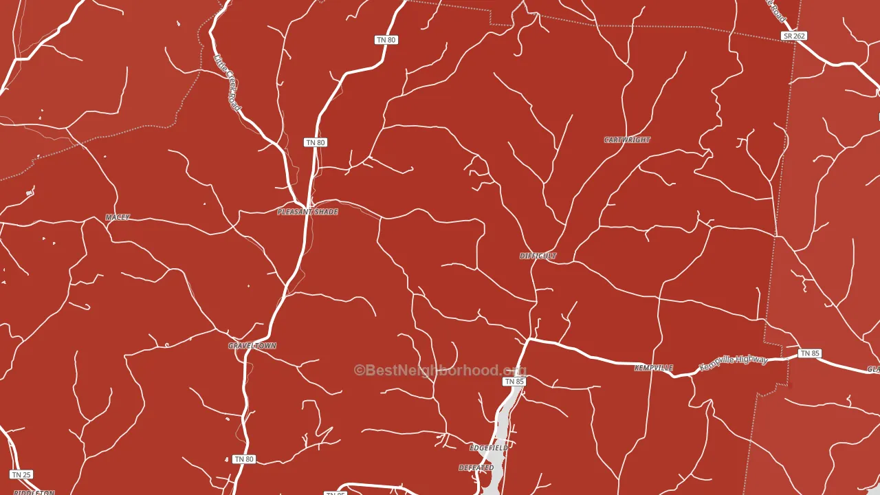 37145, TN block-group political-lean map