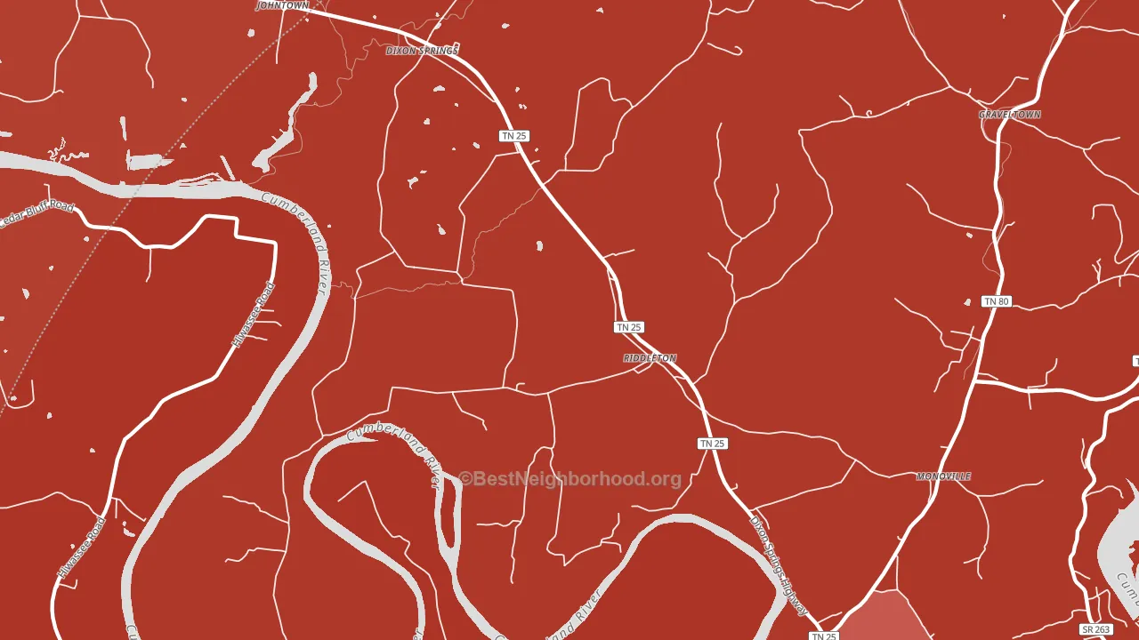 37151, TN block-group political-lean map