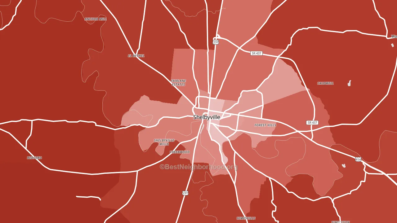 37160, TN block-group political-lean map