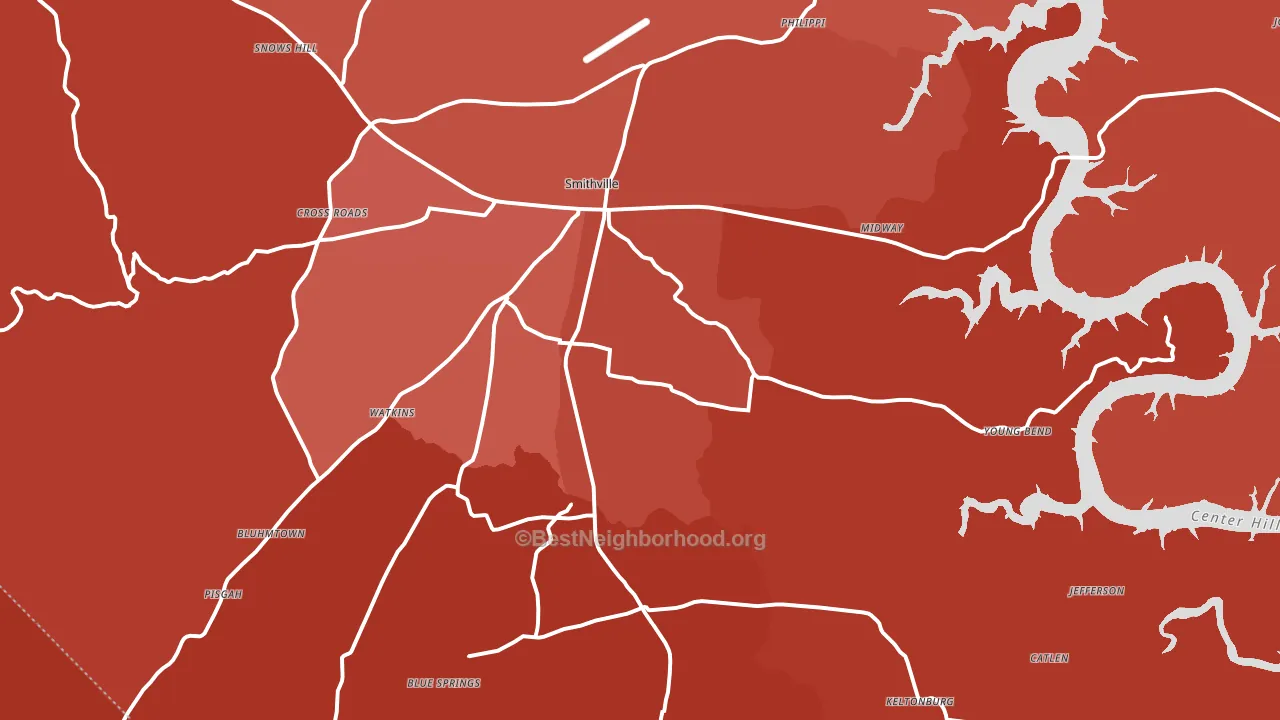 37166, TN block-group political-lean map