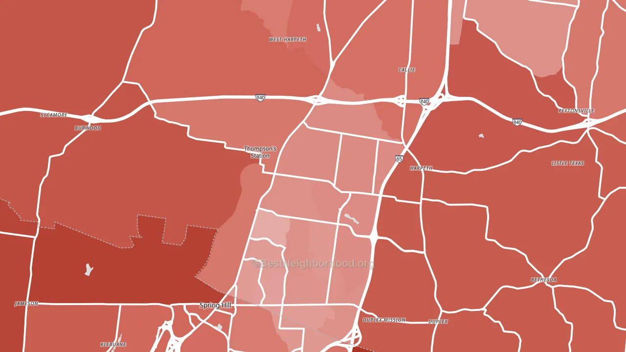 37179, TN block-group political-lean map