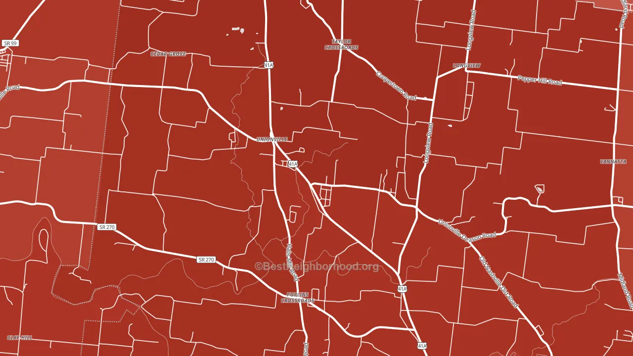37180, TN block-group political-lean map