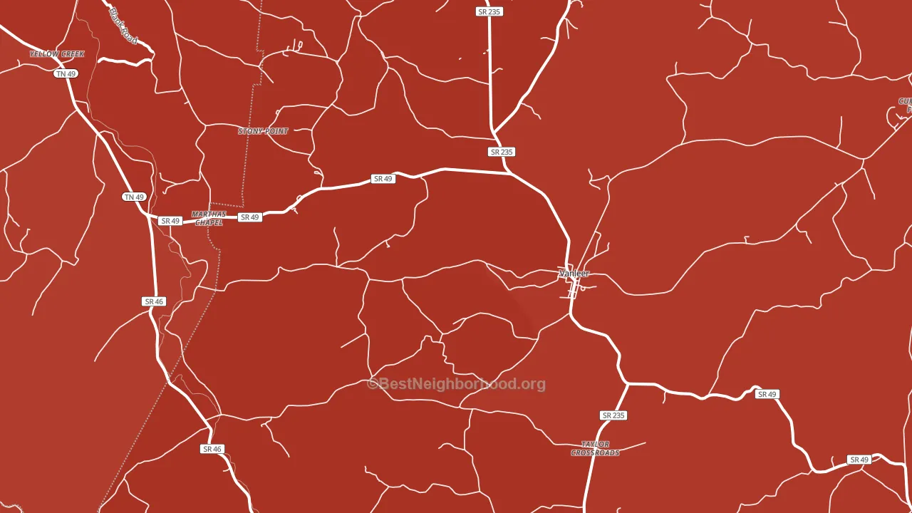37181, TN block-group political-lean map