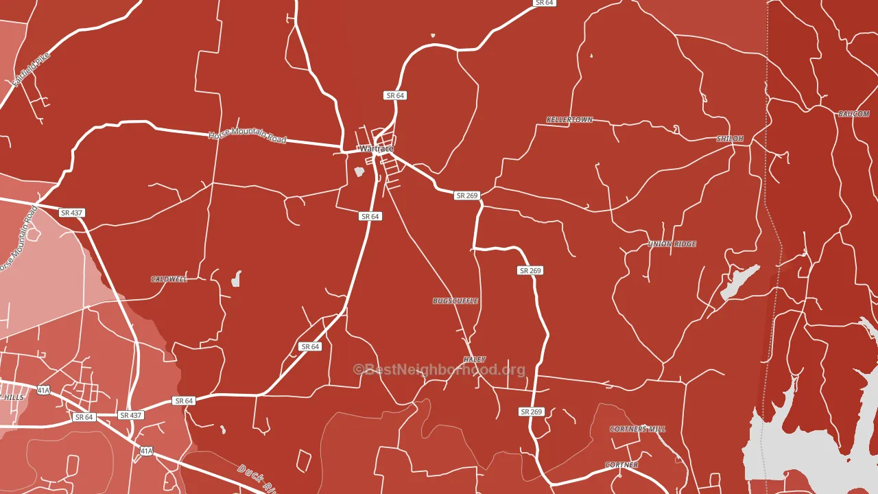 37183, TN block-group political-lean map
