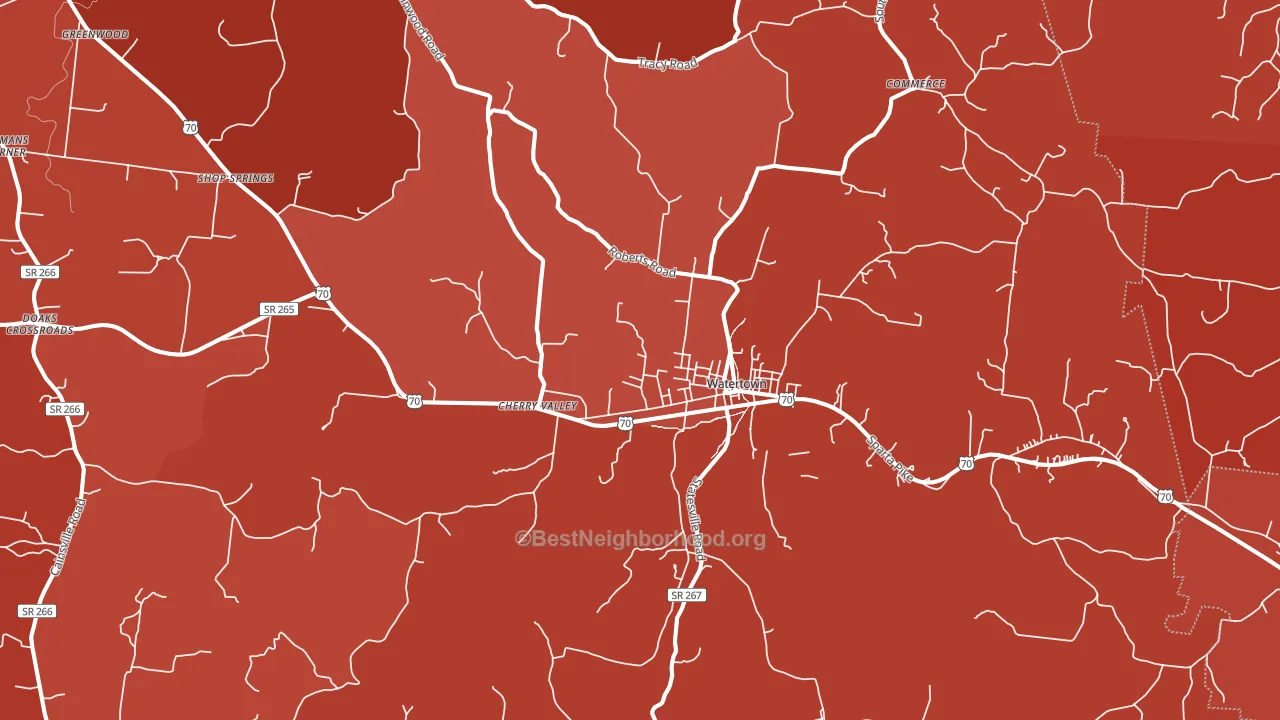 37184, TN block-group political-lean map