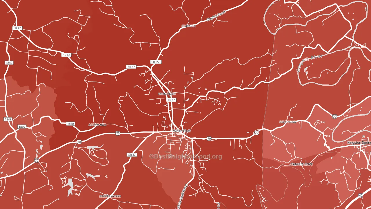 37187, TN block-group political-lean map