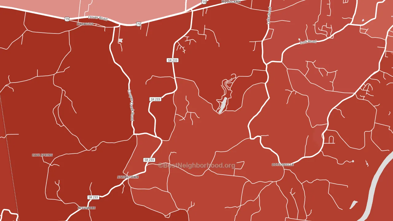 37191, TN block-group political-lean map
